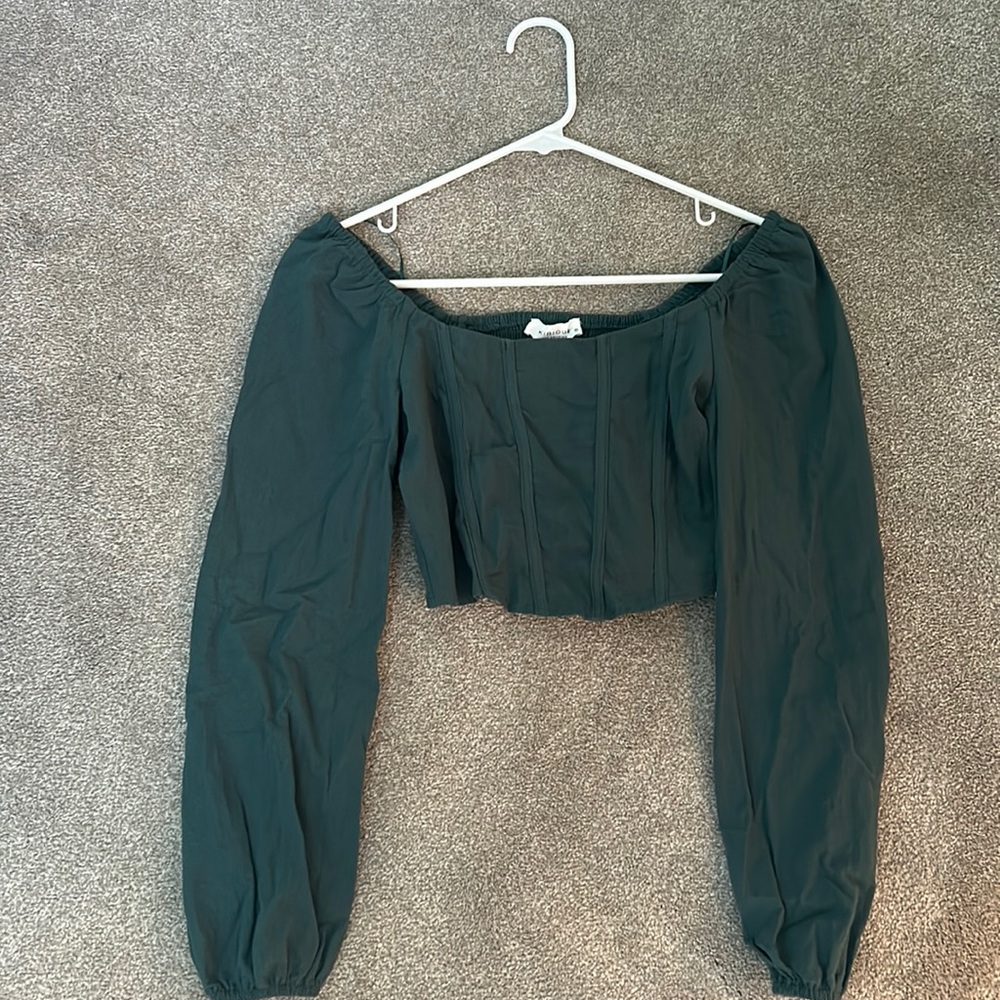 Long sleeve corset like top